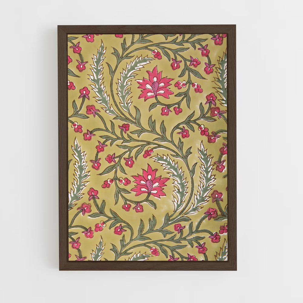 ap-indian patterns-4 cadre Bois foncé
