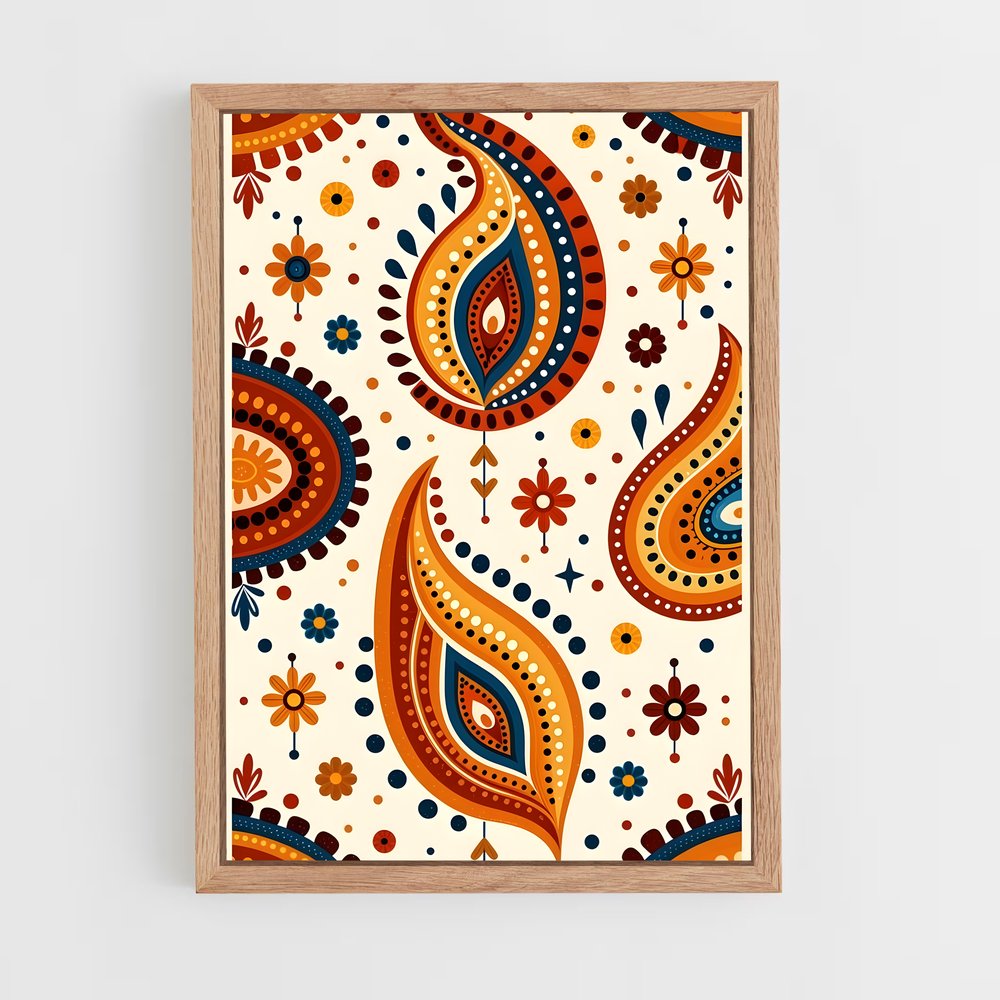 ap-indian patterns-5 cadre Bois clair