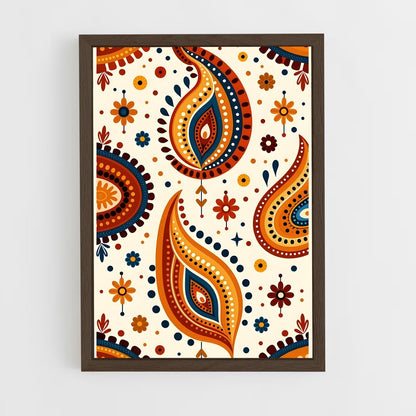 ap-indian patterns-5 cadre Bois foncé