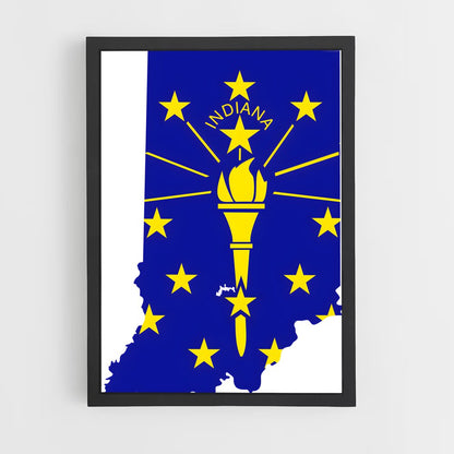 ap-indiana flag-1 cadre Noir