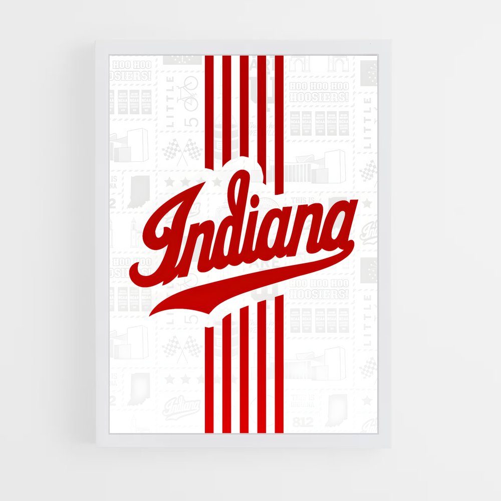 ap-indiana hoosiers-4 cadre Blanc