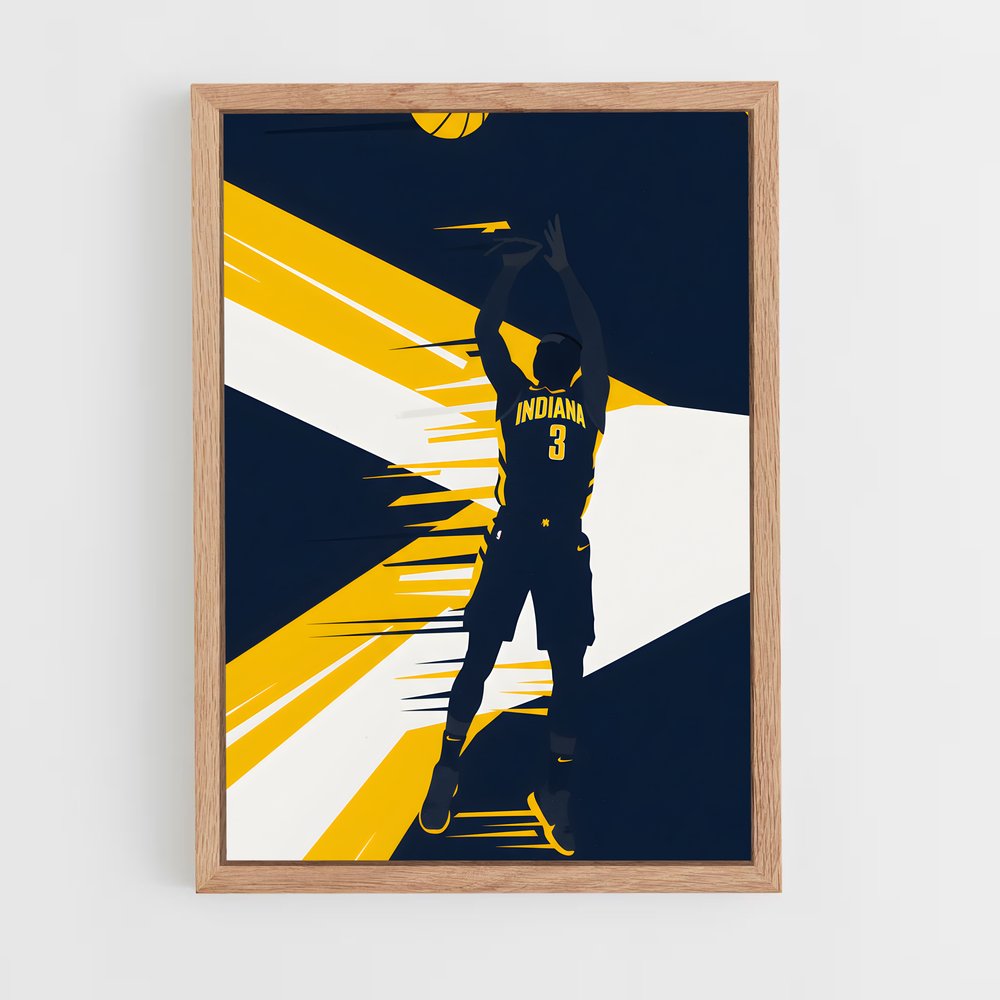 ap-indiana pacers-14 cadre Bois clair