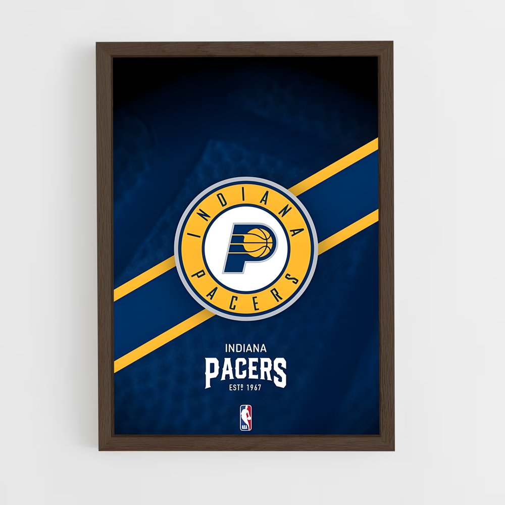 ap-indiana pacers-3 cadre Bois foncé
