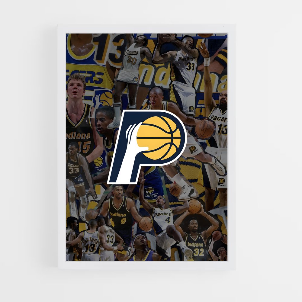 ap-indiana pacers-7 cadre Blanc