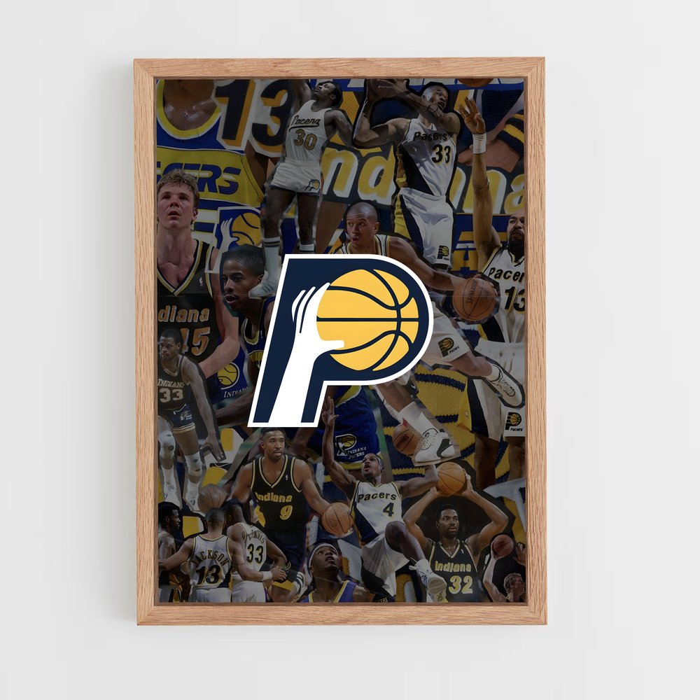 ap-indiana pacers-7 cadre Bois clair
