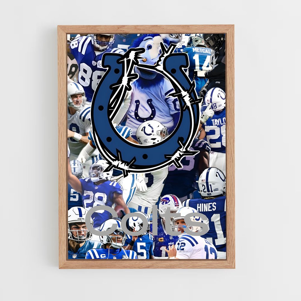 ap-indianapolis colts-3 cadre Bois clair