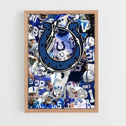 ap-indianapolis colts-3 cadre Bois clair