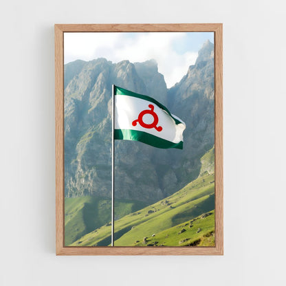 ap-ingushetia flag-1 cadre Bois clair
