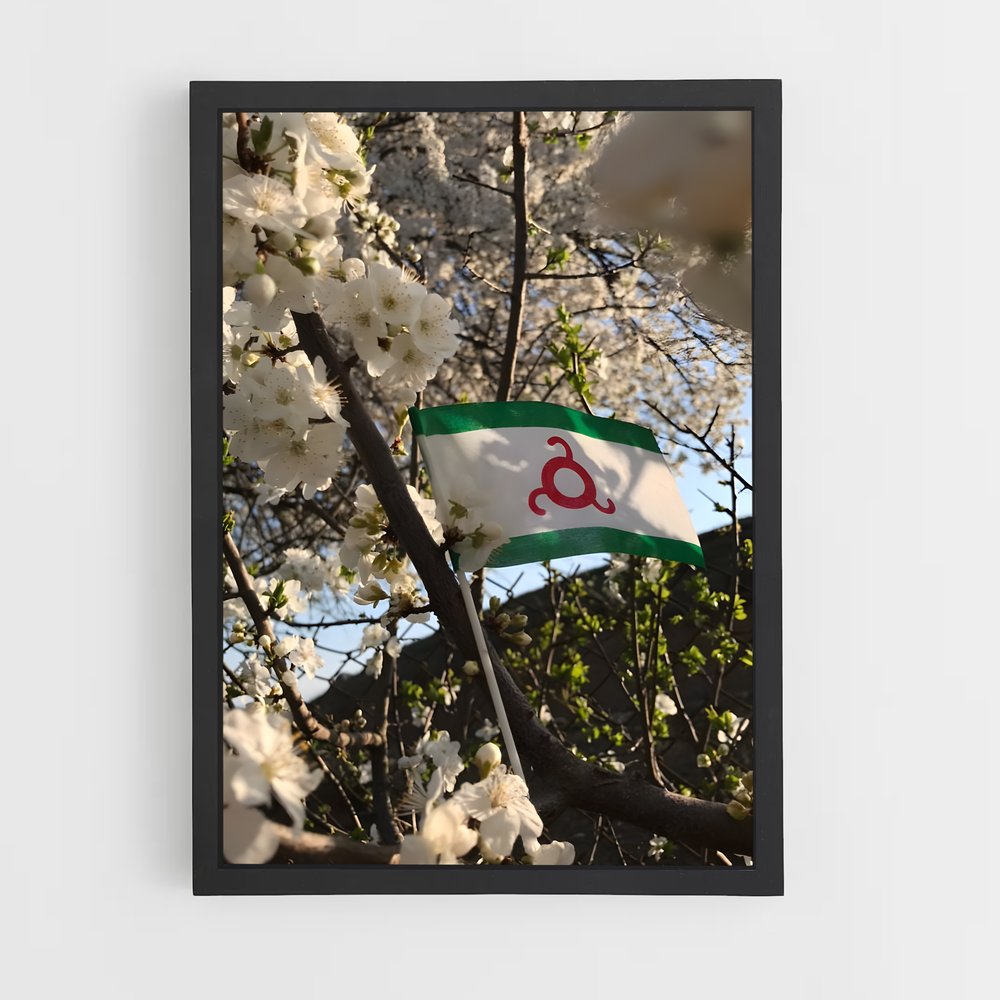 ap-ingushetia flag-2 cadre Noir