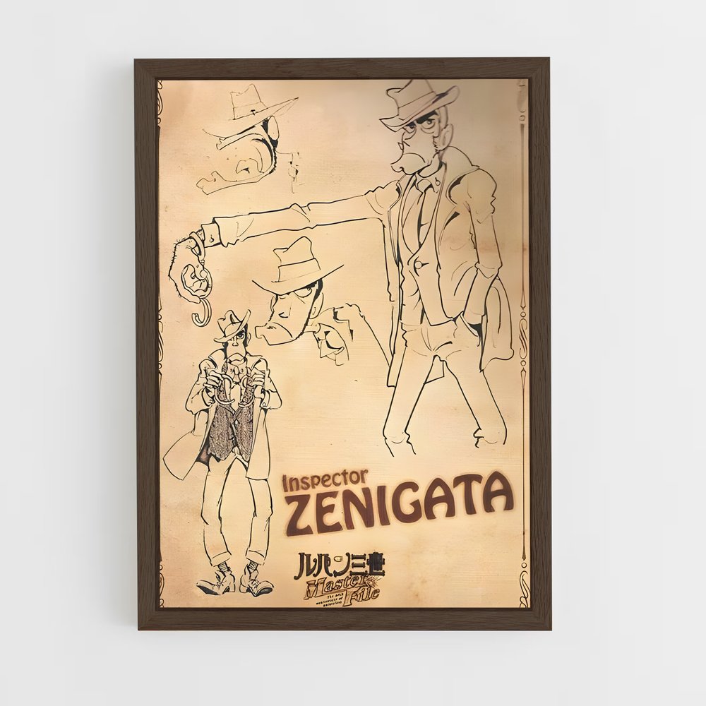 ap-inspector zenigata-5 cadre Bois foncé