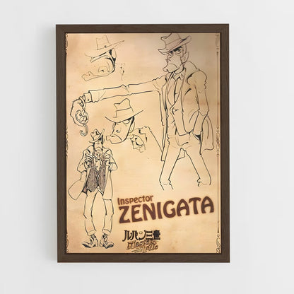 ap-inspector zenigata-5 cadre Bois foncé