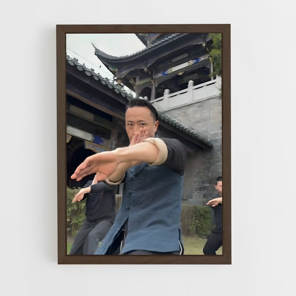 ap-international wing chun organization-3 cadre Bois foncé