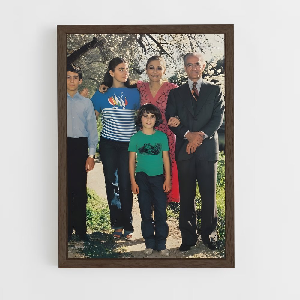 ap-iranian royal family-3 cadre Bois foncé