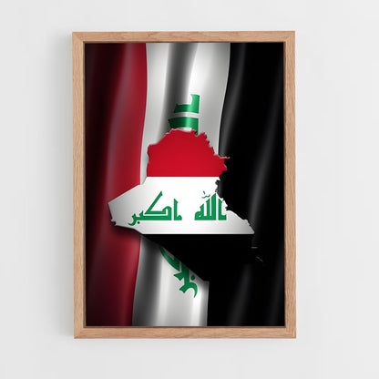 ap-iraq flag-4 cadre Bois clair