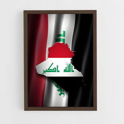 ap-iraq flag-4 cadre Bois foncé