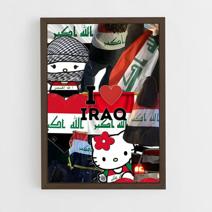 ap-iraq flag-7 cadre Bois foncé