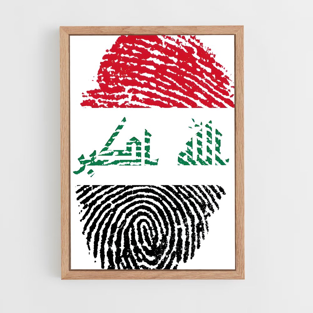 ap-iraq flag-8 cadre Bois clair