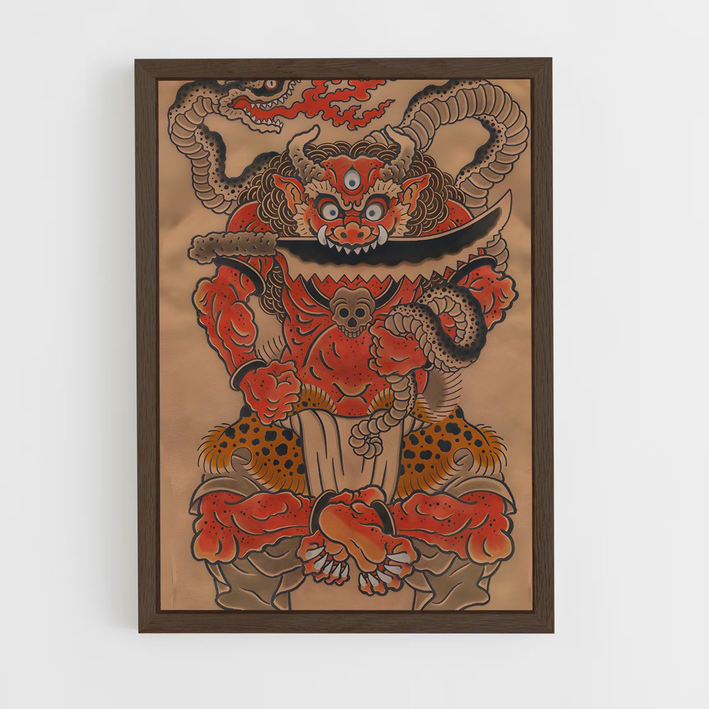 ap-irezumi-6 cadre Bois foncé