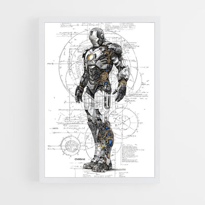 ap-iron man-5 cadre Blanc