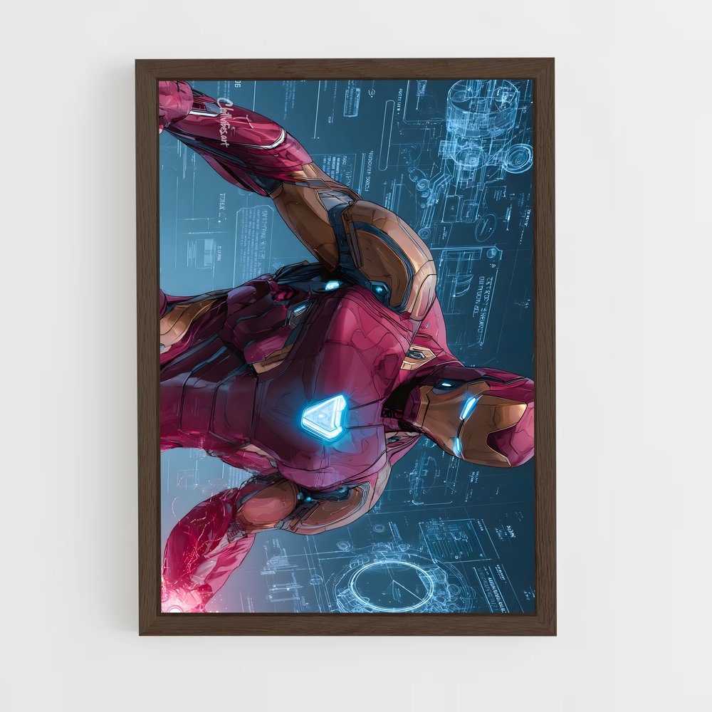 ap-iron man-6 cadre Bois foncé