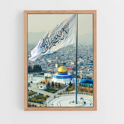 ap-islamic flag-1 cadre Bois clair