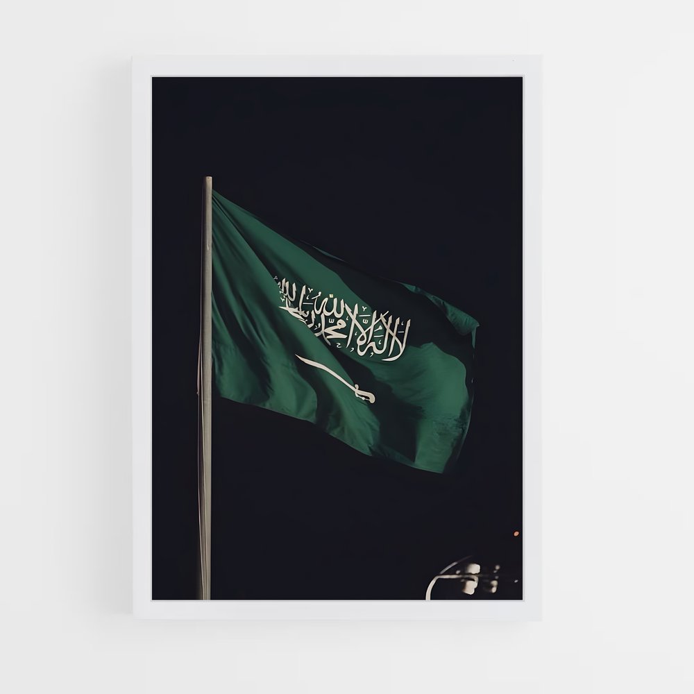 ap-islamic flag-5 cadre Blanc