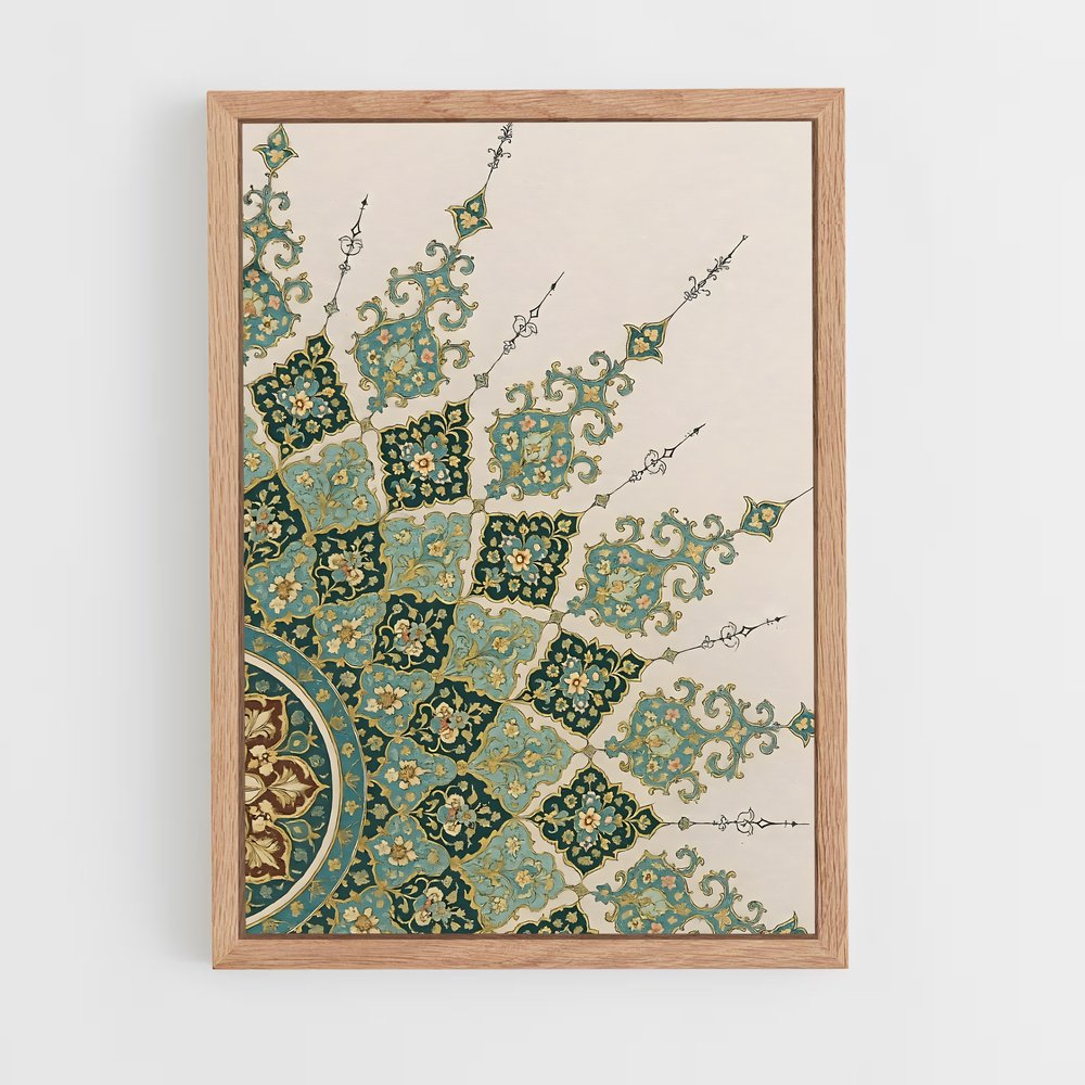 ap-islamic patterns-1 cadre Bois clair