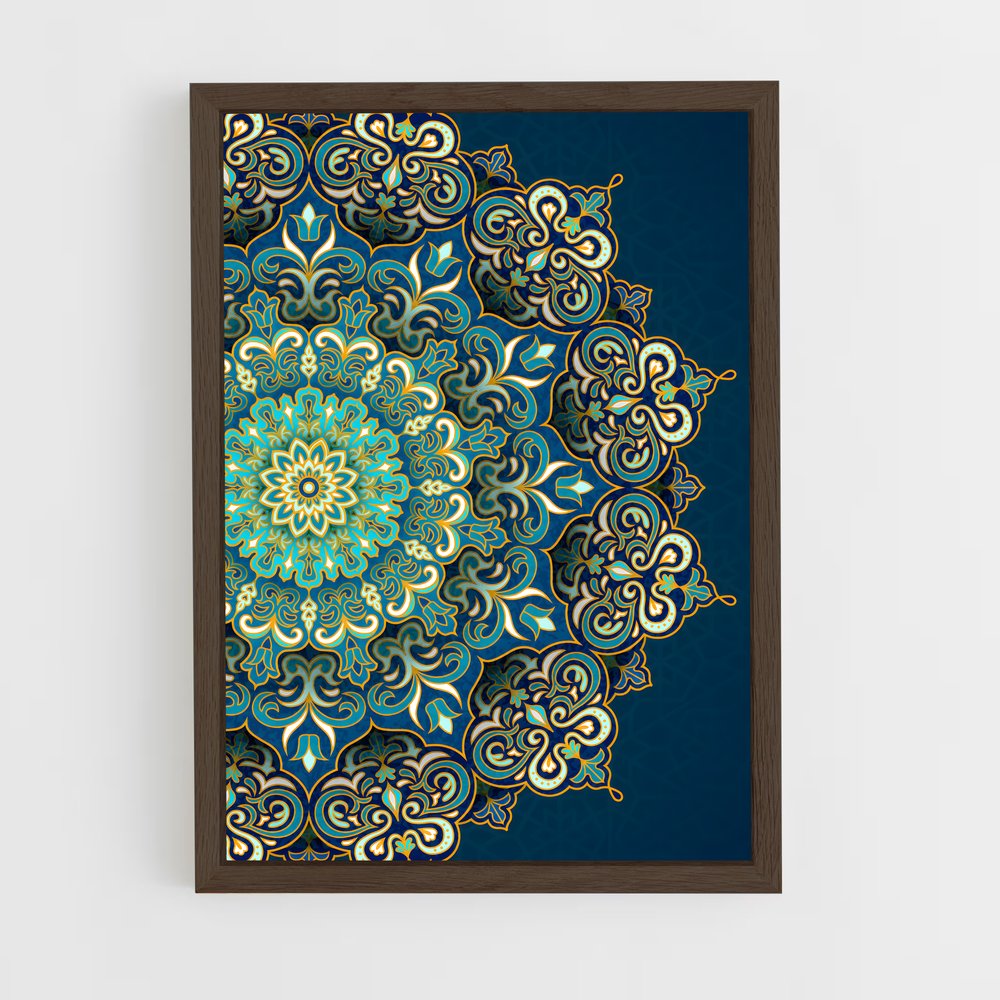 ap-islamic patterns-2 cadre Bois foncé