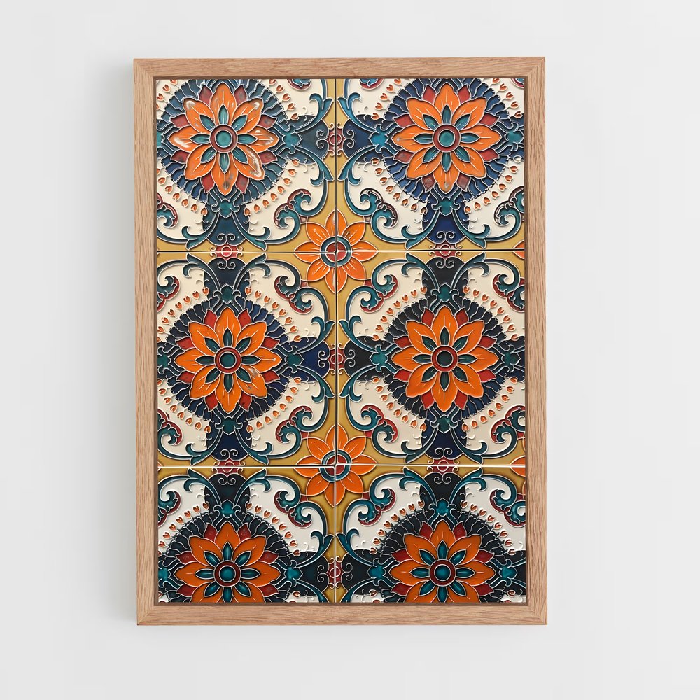 ap-islamic tiles-4 cadre Bois clair