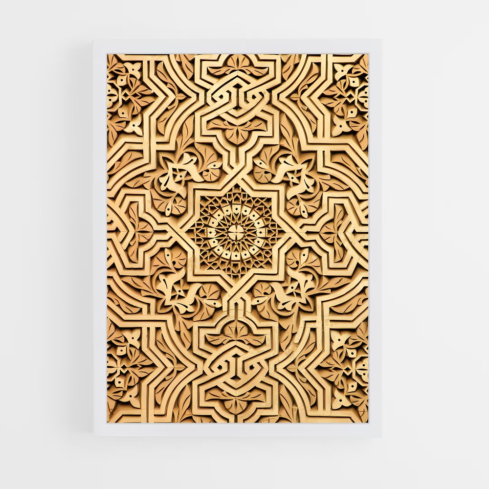 ap-islamic tiles-6 cadre Blanc