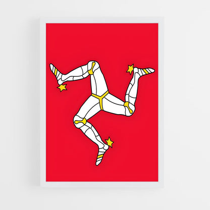 ap-isle of man flag-1 cadre Blanc