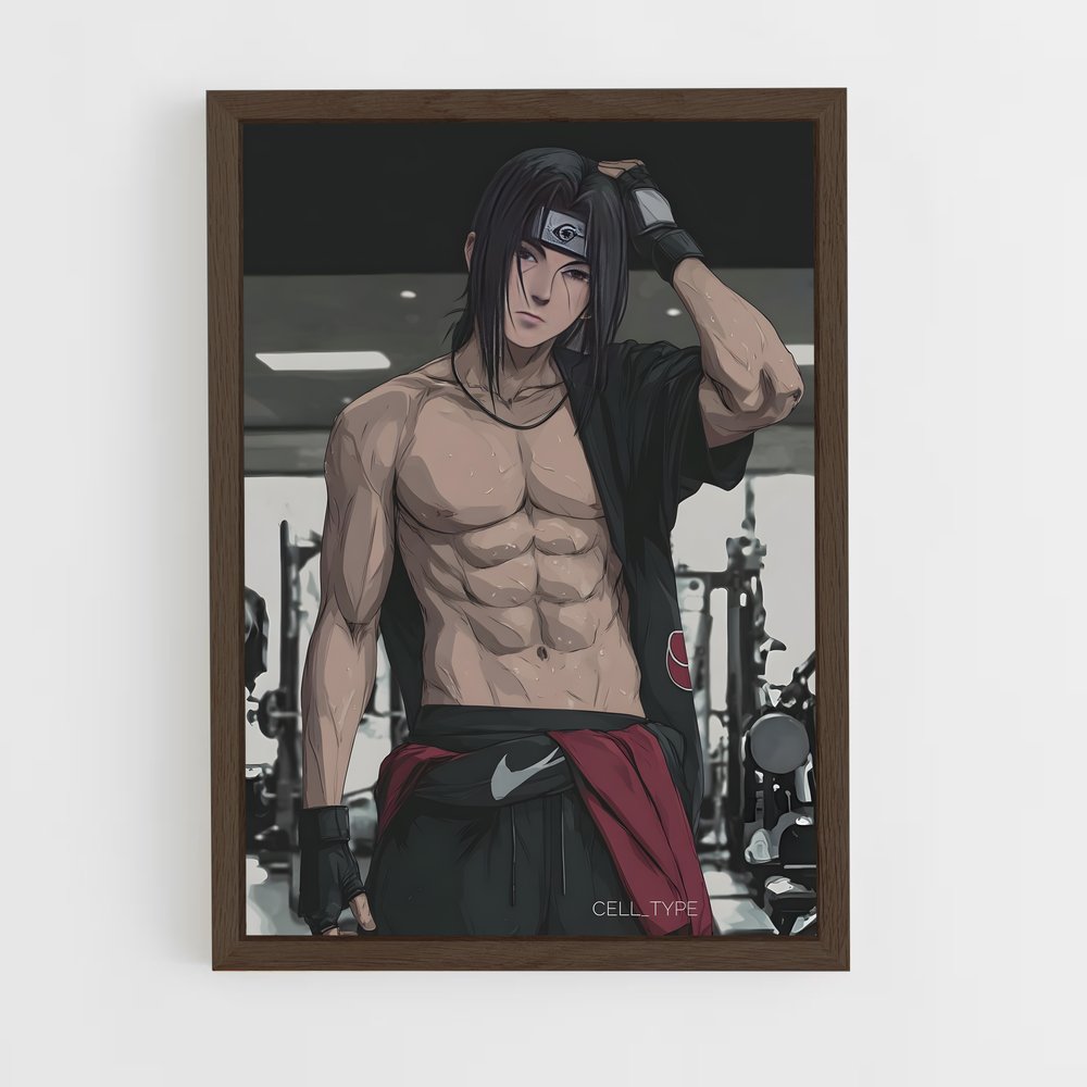 ap-itachi uchiha-9 cadre Bois foncé
