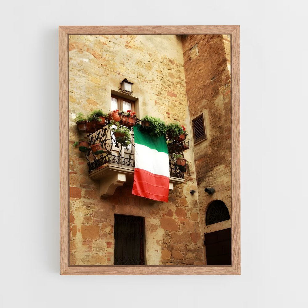 ap-italy flag-2 cadre Bois clair