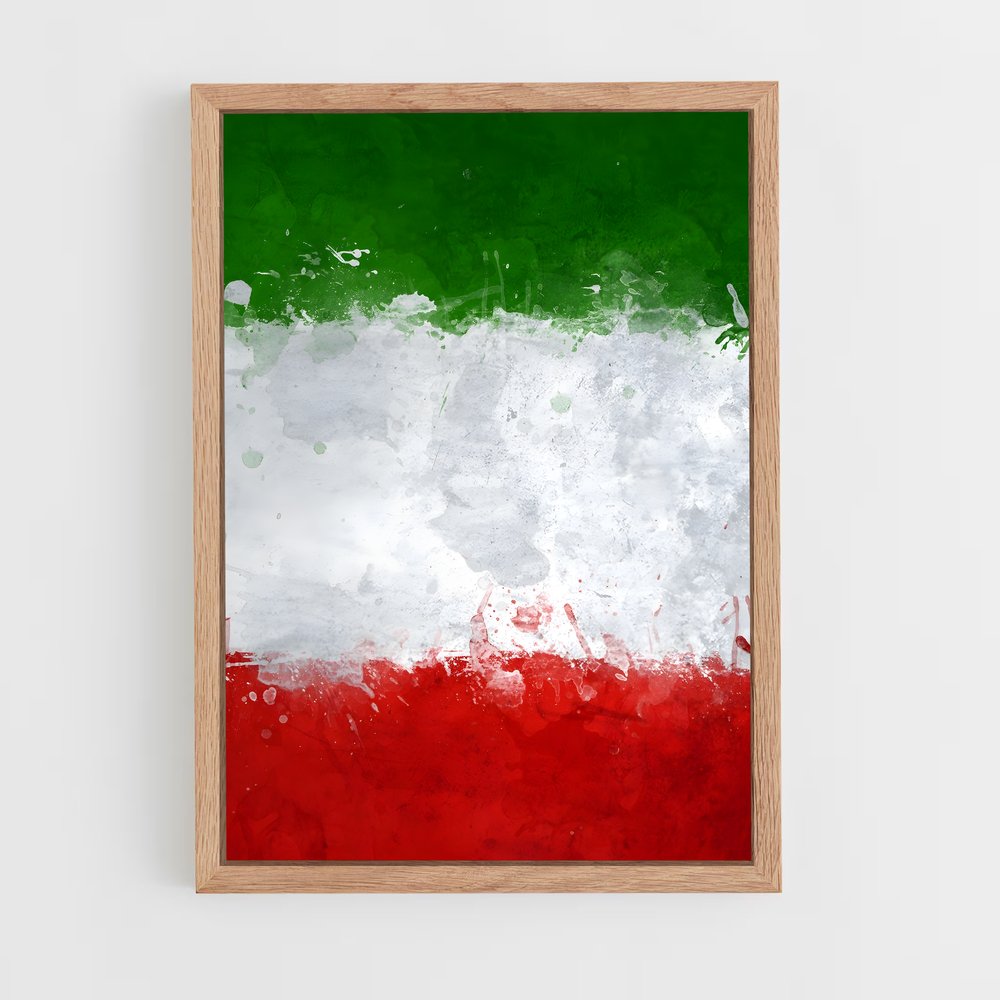 ap-italy flag-3 cadre Bois clair