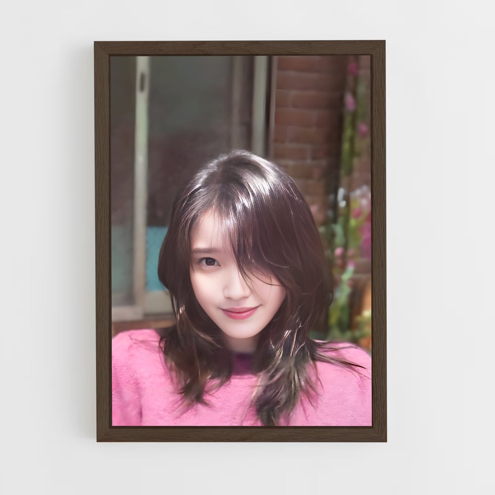 ap-iu lee ji-eun-15 cadre Bois foncé