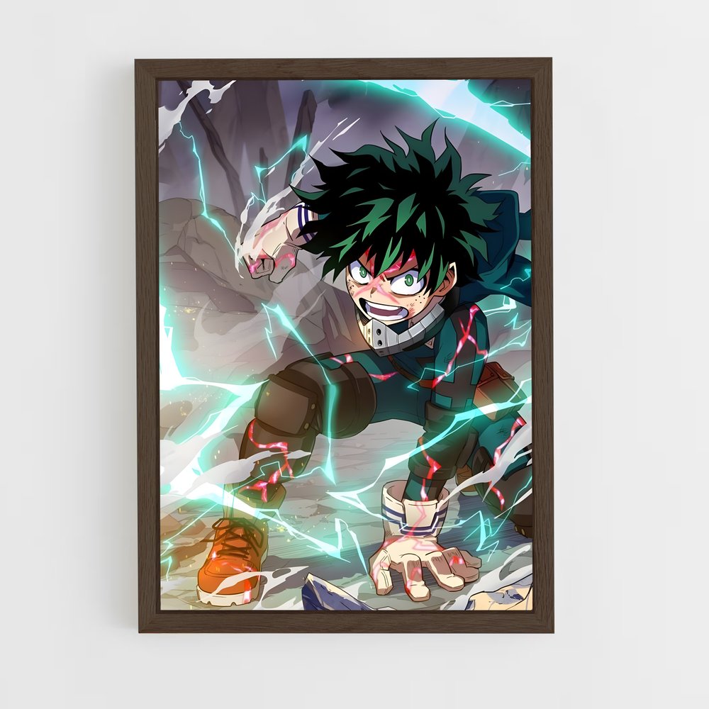 ap-izuku midoriya-4 cadre Bois foncé