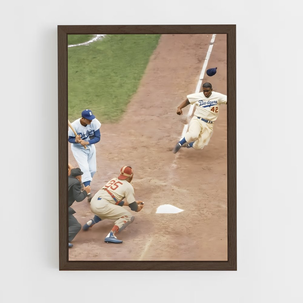 ap-jackie robinson-2 cadre Bois foncé