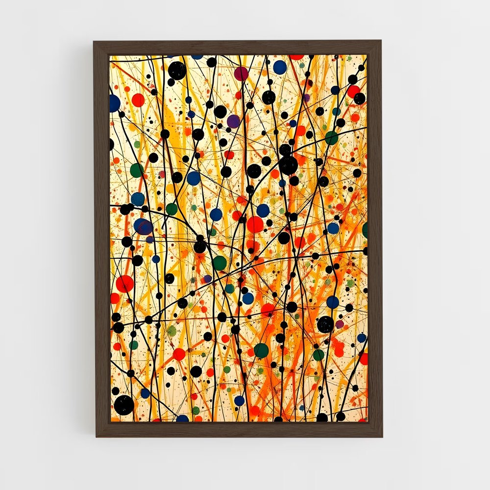 ap-jackson pollock-3 cadre Bois foncé