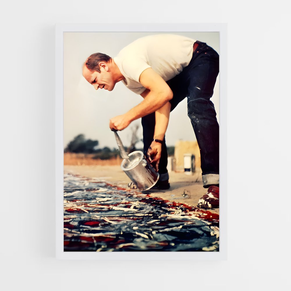 ap-jackson pollock-5 cadre Blanc