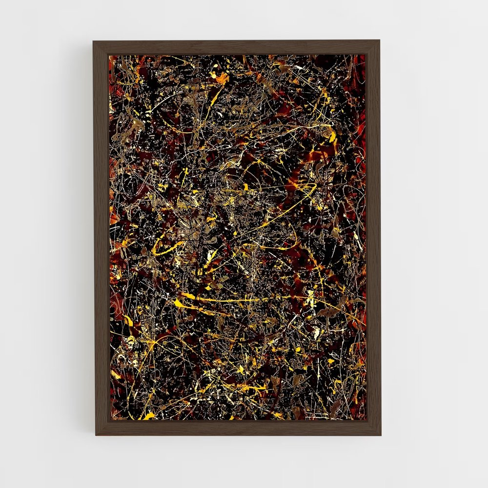 ap-jackson pollock-7 cadre Bois foncé