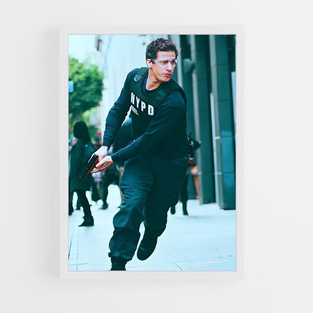 ap-jake peralta-4 cadre Blanc