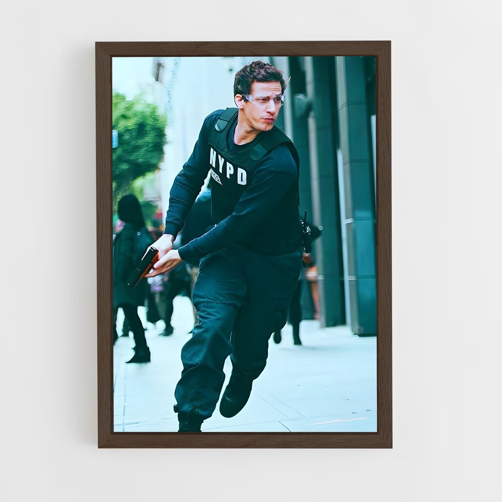 ap-jake peralta-4 cadre Bois foncé