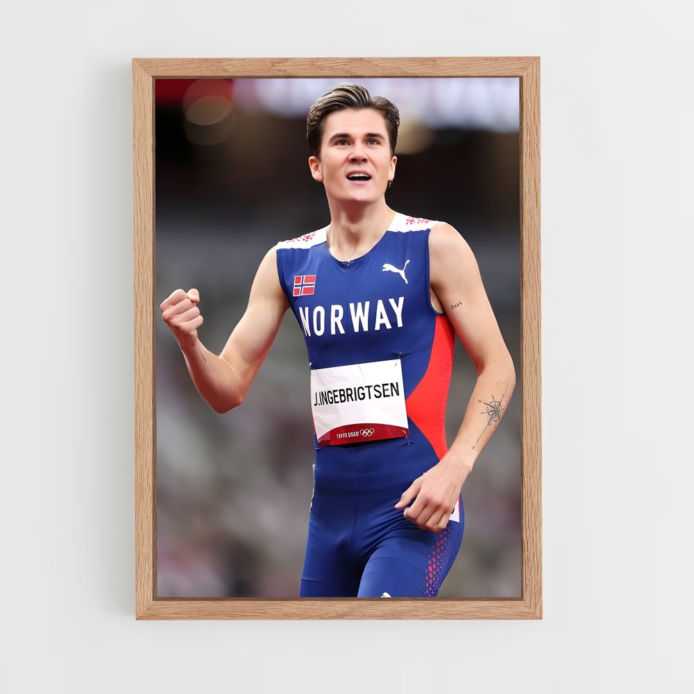 ap-jakob ingebrigtsen-1 cadre Bois clair