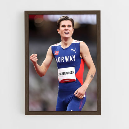 ap-jakob ingebrigtsen-1 cadre Bois foncé