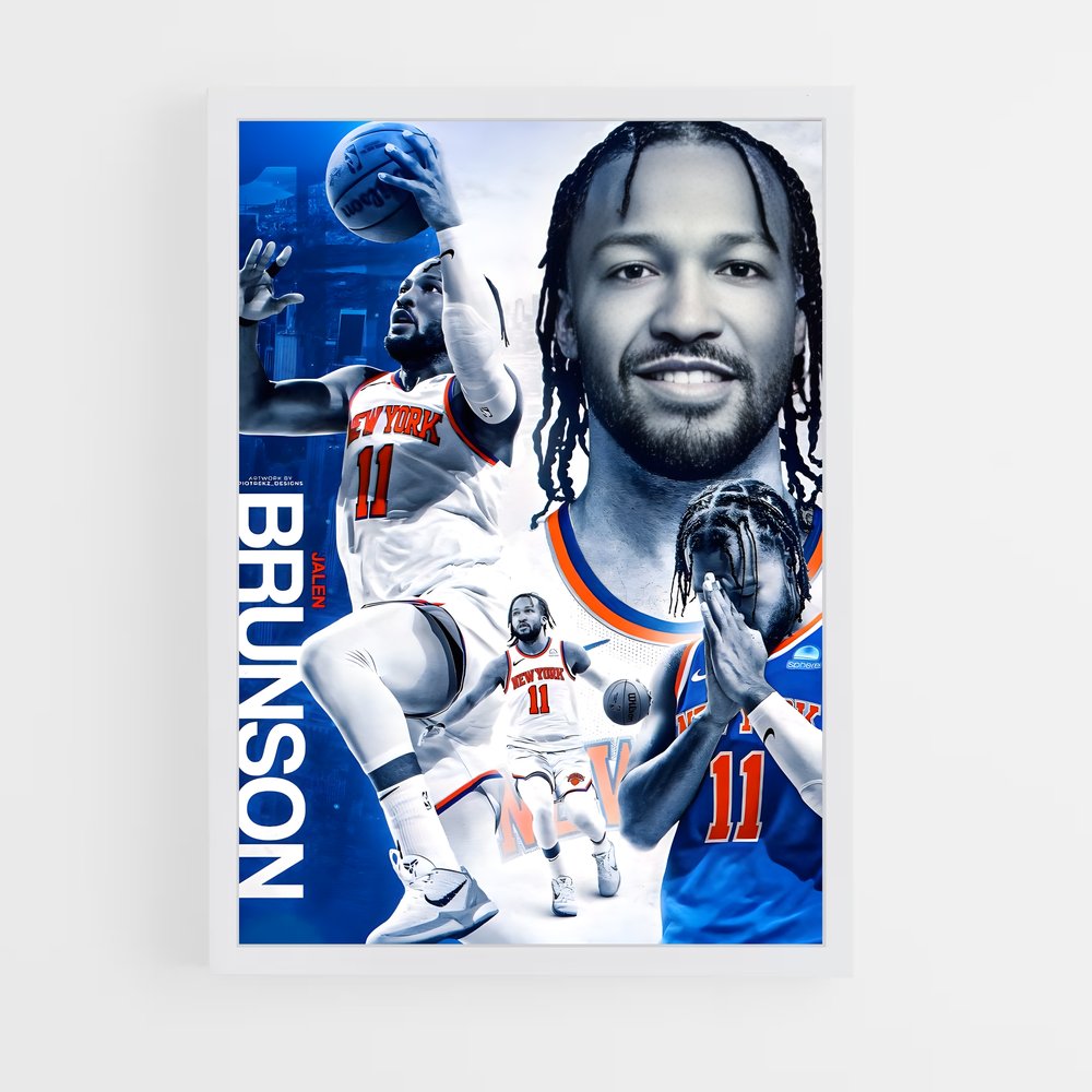 ap-jalen brunson-6 cadre Blanc