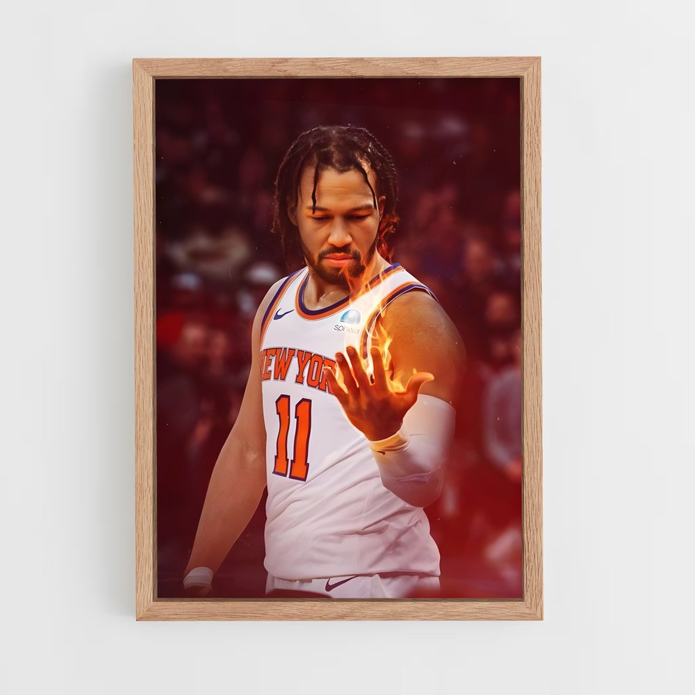 ap-jalen brunson-8 cadre Bois clair