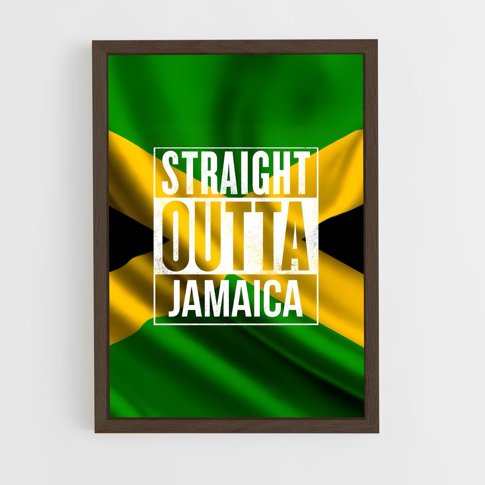 ap-jamaica flag-2 cadre Bois foncé