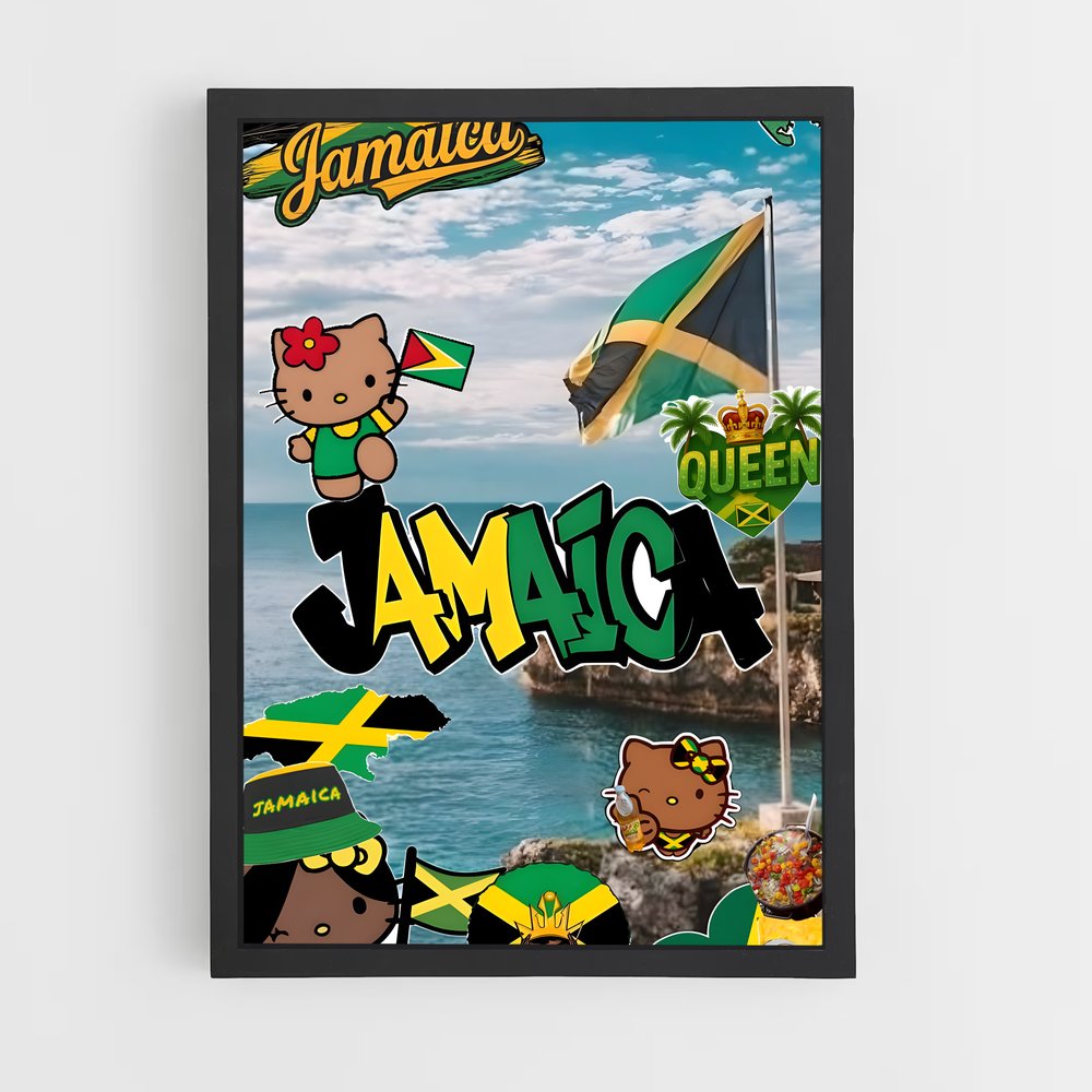 ap-jamaica flag-3 cadre Noir