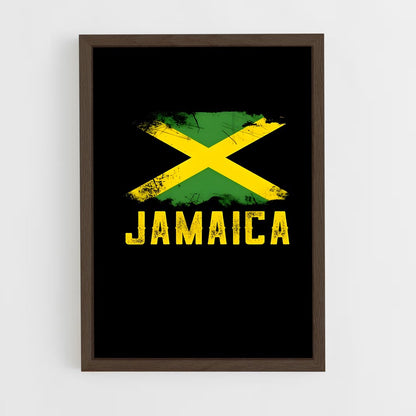ap-jamaica flag-4 cadre Bois foncé