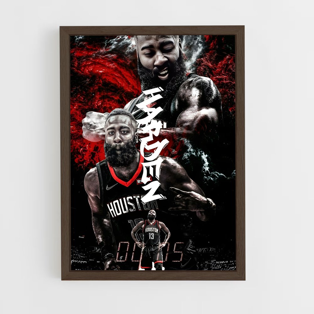 ap-james harden-1 cadre Bois foncé